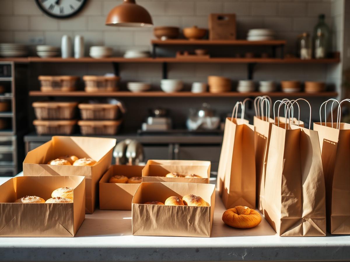 Bakeries packaging in use
