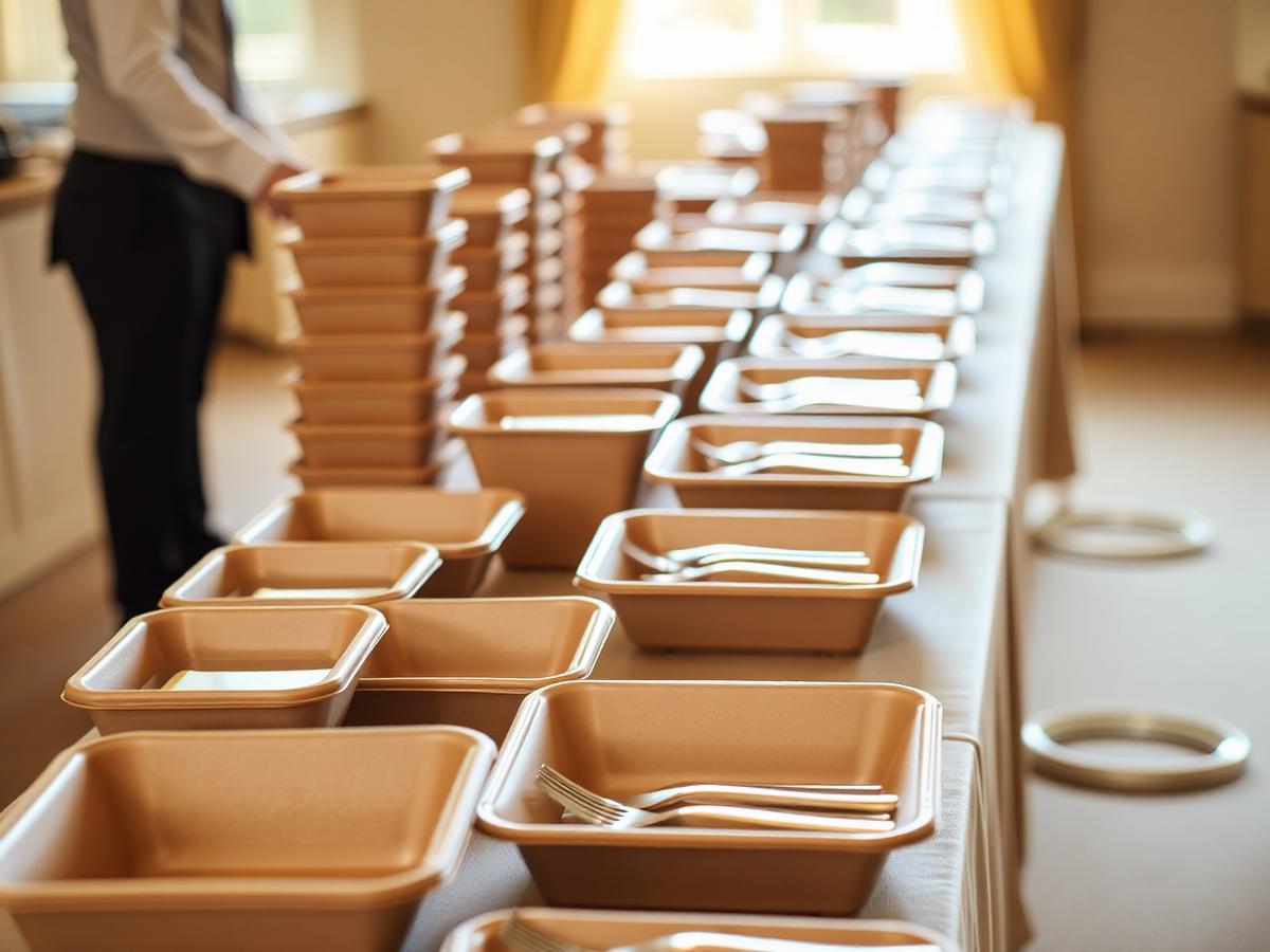 Events & Catering packaging in use